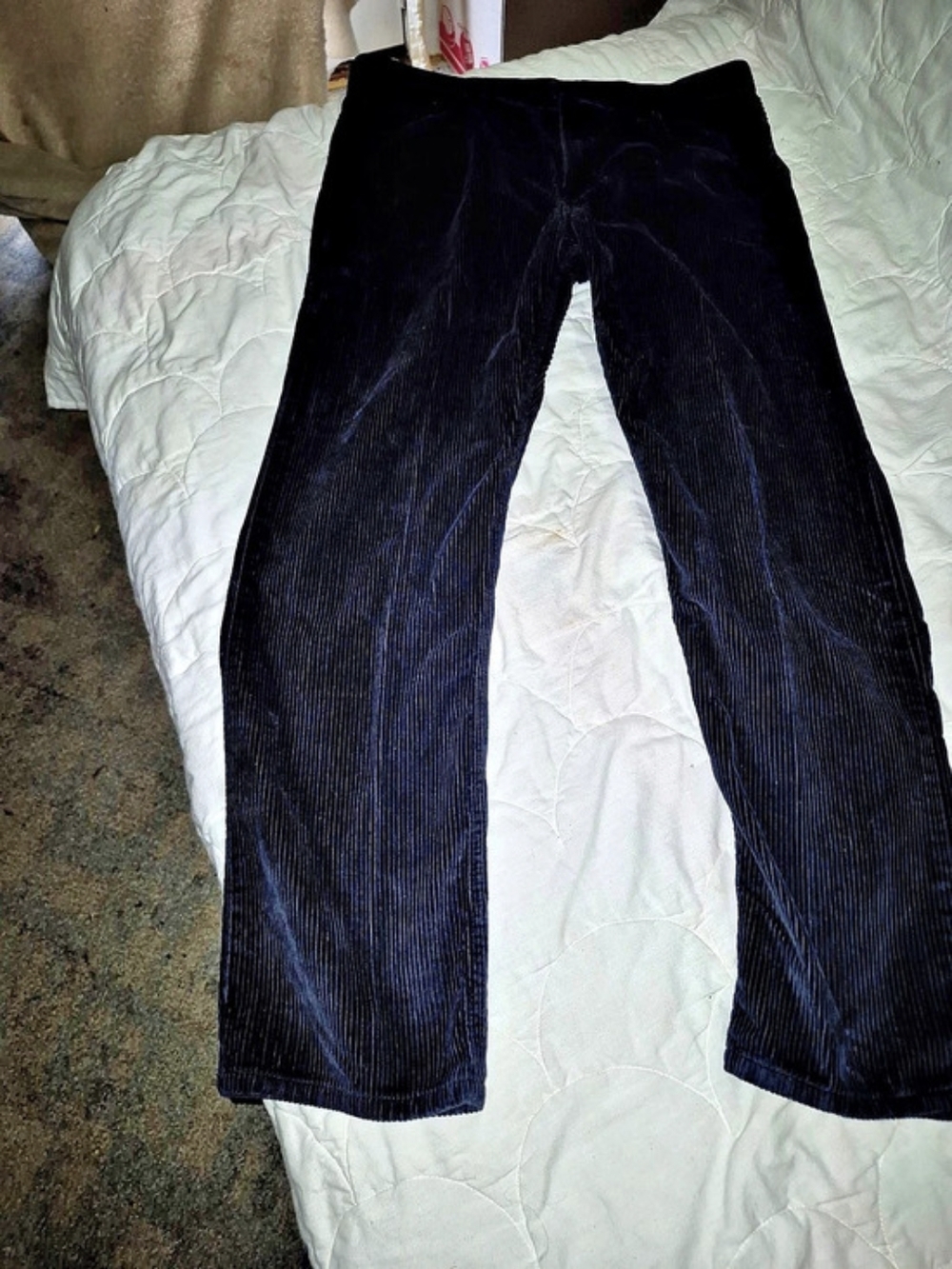 Levi's 505 Corduroy Straight Leg Pants Black W33 L30
